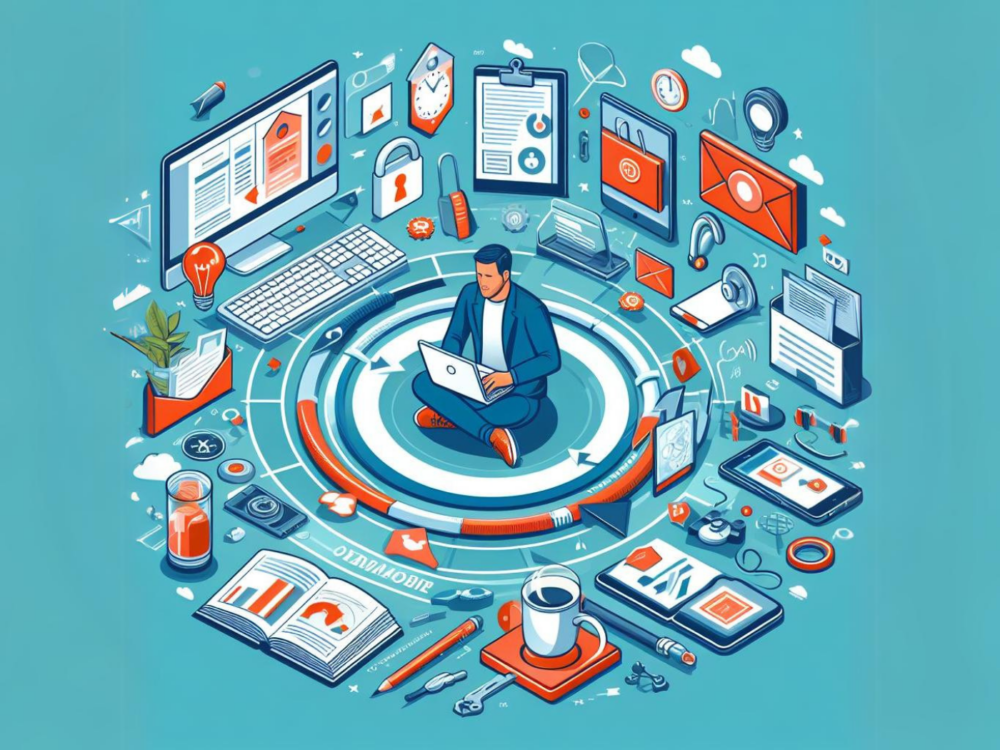 Illustration de la communication à 360 degrés